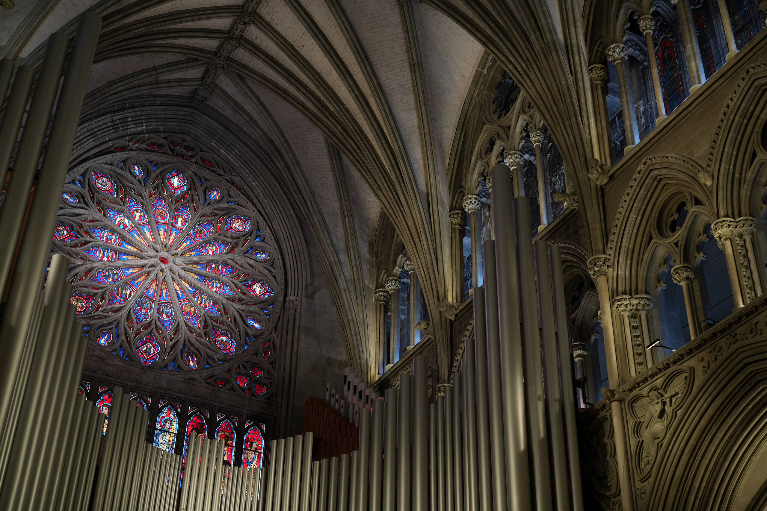 An image of stained glass angle.